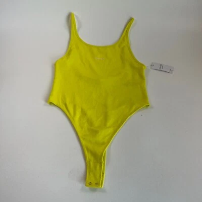 Calvin Klein Jeans Monogram Logo Scoop Back Thong Tank Top Bodysuit   NWT - Image 1 of 4