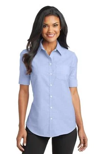 Port Authority Womens Short Sleeve SuperPro Oxford Dress Shirt L659 - Picture 1 of 11
