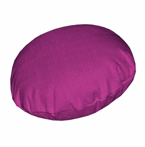 Qh03n Hot Pink/ Fuschia Thick Cotton Blend Round Cushion Cover/Pillow Case Size - Picture 1 of 5