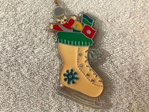 Christmas ornament acrylic ice skate stocking Hallmark CH5132 - Picture 1 of 5