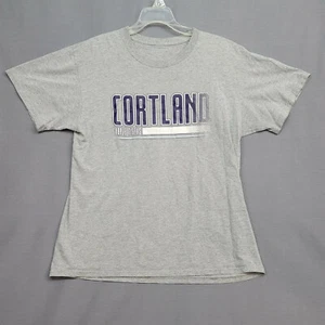 Cortland T Shirt Short Sleeve Size Medium Color Gray Purple Tigers Fading Good - Picture 1 of 12