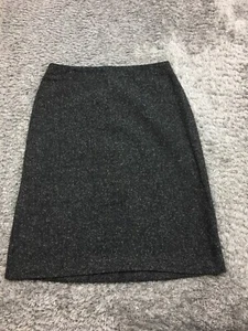 Falda corta recta gris talla 8 de lana azul marino antigua de colección para mujer  - Imagen 1 de 12