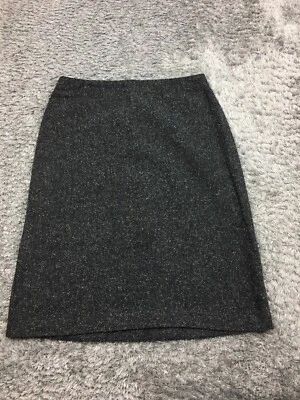 Falda corta recta gris talla 8 de lana azul marino antigua de colección para mujer  Foto 1 de 4