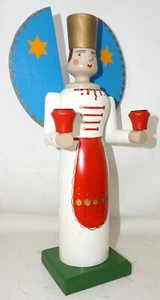 Engel Lichterengel Kerzenleuchter Kerzenhalter Erzgebirge DDR 31 cm - Bild 1 von 8
