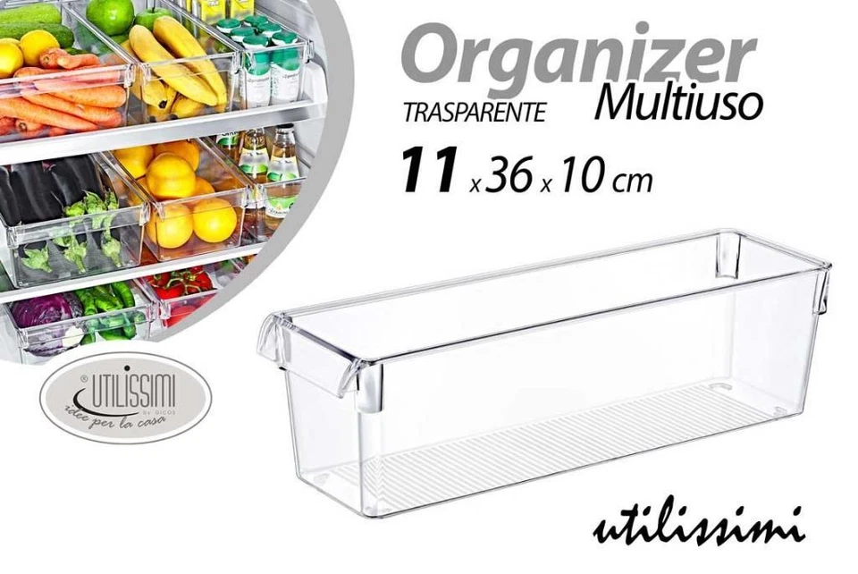 Contenitore Organizer Sovrapponibile Trasparente 36 x 11 x 10 cm Gicos - Immagine 1 di 1