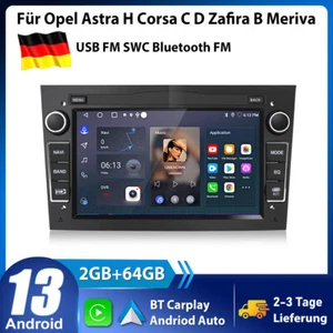 Android 13 Autoradio GPS Für Opel Zafira B Corsa C D Astra G H Vivaro Vectra C - Bild 1 von 17