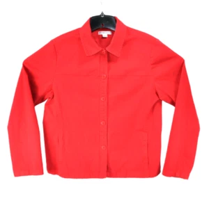 Pendleton Woman's Red Large Jean Denim Button Up Light weight Jacket - Picture 1 of 5