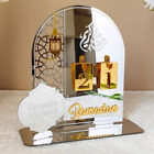 Ramadan islamischer Countdown-Kalender Acryl Eid Mubarak-Dekoration (Silber) DE