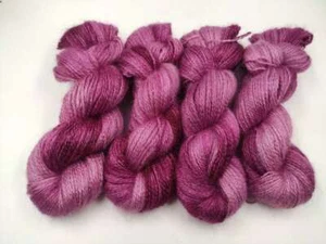 handgefärbtes Kid Mohair Seiden Garn 100 g - ROTER SANGRIA - Bild 1 von 1