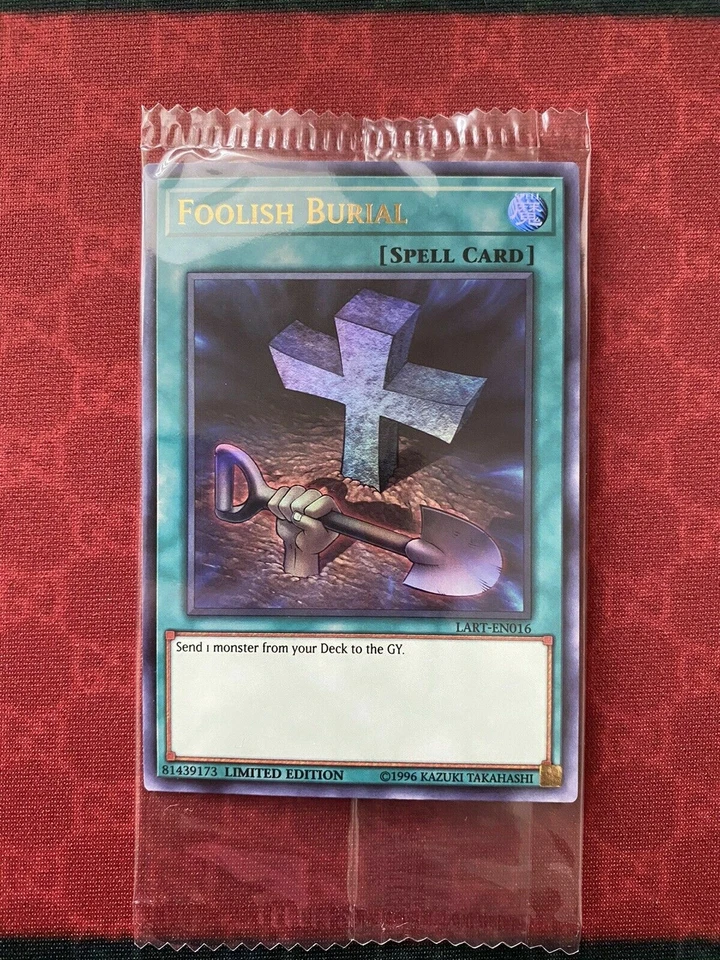 *** FOOLISH BURIAL *** (SEALED) AMERICAN PRINT ALTERNATE ART LART-EN016  YUGIOH! - Image 1 of 1