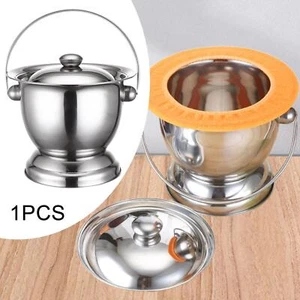 Urinal Night Urine Jug with Lid Handle Stainless Steel Spittoon for Adults - Picture 1 of 6