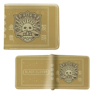 Black Clover - Golden Dawn Insignia 4,5" zweifach faltbare Geldbörse NEU Burakku Kuroba - Bild 1 von 2