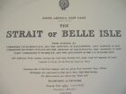 NAVIGATIONAL CHART #779 - STRAIT OF BELLE ISLE - N. AMERICA EAST COAST - 1954
