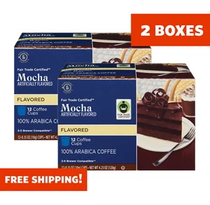 2 PACK Barissimo Fair Trade Mocha 100% Arabica Coffee Pods, ALDI, 24 Count - Picture 1 of 2