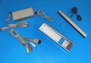Genuine OEM Original Nintendo Wii Power Cord, AV Cable, Sensor & Stand- TESTED - Picture 1 of 3