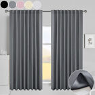 Thermal Blackout Curtains Living Room Bedroom Thick Window Drapes Panels Eyelet