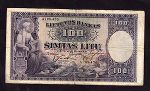 Lithuania 100 Litu 1928 P-25a VG+ - Picture 1 of 2