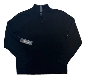 Garret Scott Extra Fine Merino Wool Sweater Pullover Men's Size M Black New - Picture 1 of 7