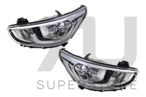 Set / Pair LH+RH Head Light No LED For Hyundai Accent RB Sedan Hatch 2014~2017 - Picture 1 of 6