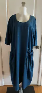 Vestido LAZYBONES Australia Azul Moody Talla 1X Cottage Lagenlook Arte Artístico Para Usar - Imagen 1 de 14