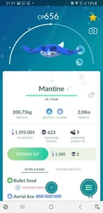 ✨Shiny Mantine, Pokèmon Go, registrado o ultra amigos✨ - Imagen 1 de 1
