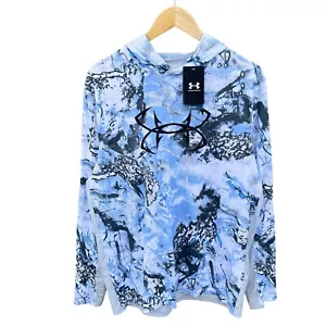 Under Armour Iso-Chill Hoodie Shorebreak Camo Fishing Lightweight Men's Large - Picture 1 of 6