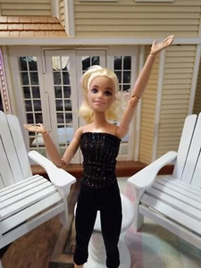 Handgefertigte Modepuppe (wie Barbie) Glitzer Top - Bild 1 von 7
