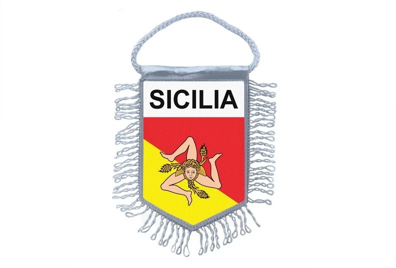 Bandiera bandierina auto Gagliardetto nazioni sicilia siciliana siciliano - Immagine 1 di 1