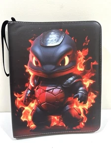 Neu Feuerdrache Schildkröte Pokemon Flammende Karten Mappe Reißverschluss 900 Karten - Bild 1 von 3