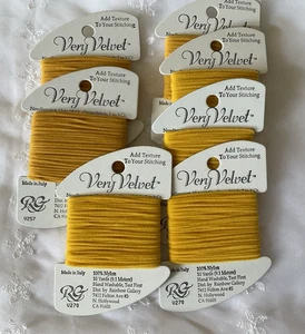 Needlepoint Embroidery Thread Rainbow Gallery Lot of 7 Very Velvet Goldenrod New - Picture 1 of 3