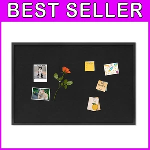 Multi-Functional 36x24 Cork Board with Linen Cover - Perfect for Home Office - Picture 1 of 8