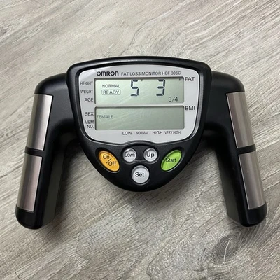 Omron HBF-306C монитор потери жира анализатор процента жира в организме ИМТ черный протестирован - Изображение 1 из 4