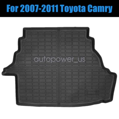 Alfombrilla de piso TPE para todo tipo de clima 3D para maletero de carga para Toyota Camry 2007-2011 negra Foto 1 de 4