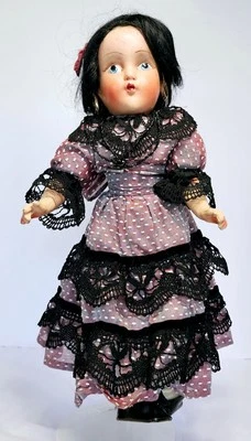 Vintage Mid-century Composition Mexican Dancing Doll, 13.5" - Image 1 of 4
