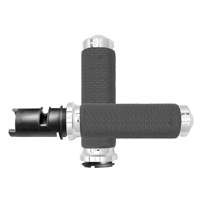 Avon Memory Poignées Chrome pour Harley-Davidson Softail, Touring Avec E-Gaz Ab - Photo 1/1