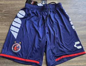NWT Charly Tiburones Rojos de Veracruz Match Game Shorts Blue/Red Sz Medium - Picture 1 of 4