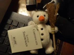 Plush Toy Steiff Snowman “Chilly” 2001 USA Limited Cute Snowman Made in Germany - Picture 1 of 5