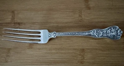 1 TIFFANY OLYMPIAN STERLING 6 7/8” DESSERT LUNCH FORK OLD ONE CRISP NO MONOGRAM - Image 1 of 4