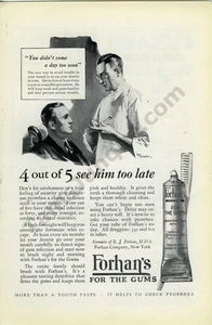 1926 Forhan's Toothpaste Dental Ribbon Mouth Care PRINT AD Wall Decor! (4346) - Picture 1 of 1