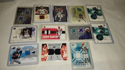 Early 2000s Sports NBA, MLB, And NFL Game Jersey Cards Lot Of 12 - Image 1 of 4