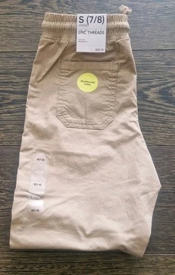 Joggers cargo Epic Threads niños talla 7/8 años beige cintura elástica nuevos con etiquetas Foto 1 de 4