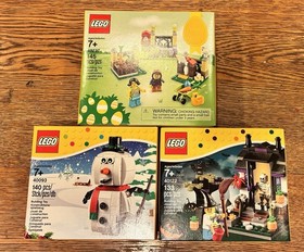 Lego lot of (3) 40237 40093 40122 Easter Egg Snowman Halloween NIB