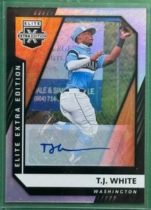 2021 Panini Elite Extra Edition Baseball TJ White #143 Signatures - Bild 1 von 1