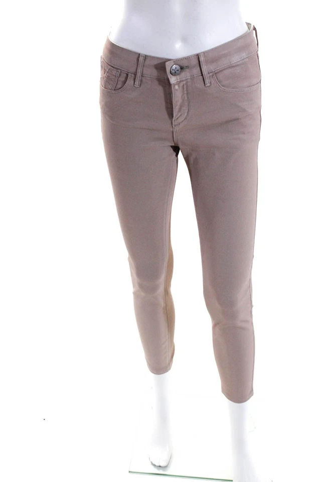 Habitual Women's Button Closure Five Pockets Skinny Denim Pant Pink Size 27 - Image 1 of 4