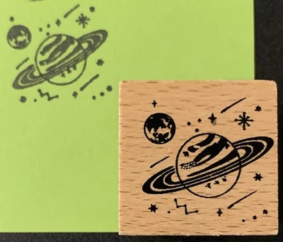 Diario de estampillas artesanales artísticas celestiales Saturno estrellas terrestres Foto 1 de 2