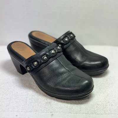 Zuecos de cuero negro Nurture by Lamaze Dory para mujer 10M botones de metal Foto 1 de 4