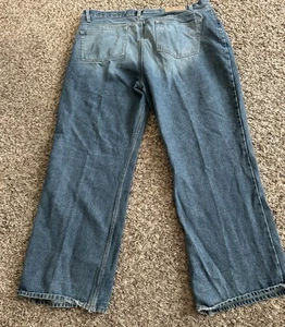 Vintage Y2K Steve & Barry's Baggy Wide-Leg Blue Jeans Mens Size 42x32 - Picture 1 of 5