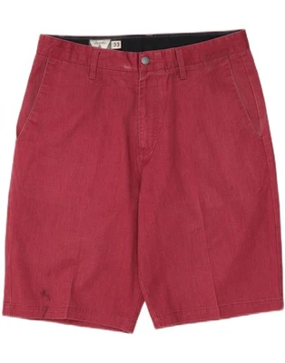 VOLCOM Mens Chino Shorts W33 Medium  Burgundy Polyester AE02 - Image 1 of 4