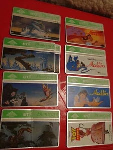 Rare BT phone cards 5Pink Floyd US AND THEM, Toy Story, 3 Aladdin W.Disney movi - Picture 1 of 3
