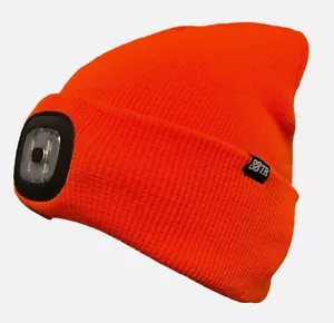Rechargeable LED Beanie Light Hat USB Battery Thermal Winter Wam Material 5 Hour - Picture 1 of 2